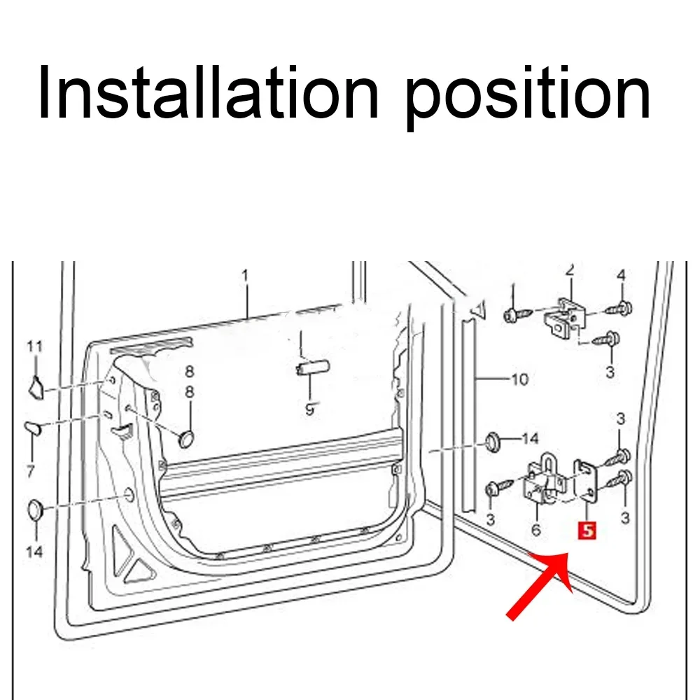 3X For Audi Q7 4L 2006 2007 2008 2009 2010 2011 2012 – 2015 Car Front Lower Door Hinge Washer Shim Pad Repair Door Sagging