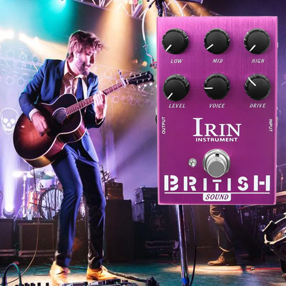

IRIN BRITISH Sound Guitar Effects Pedal Overdrive Amplifier Simulator Effect Blues Breaker Overdirve Plexi Roar Guitar Pedal