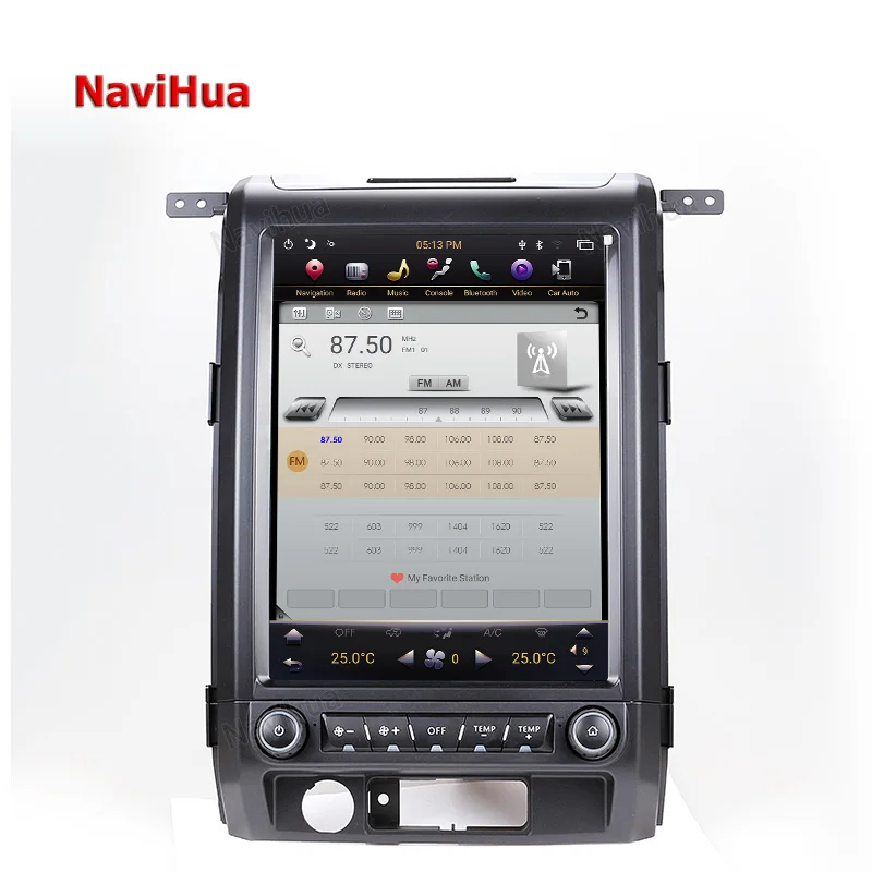 Navihua Android 9.1 Tesla Style Car Radio Stereo Multimedia DVD Player For Ford F150 2009-2012 Both High And Low Version With GP