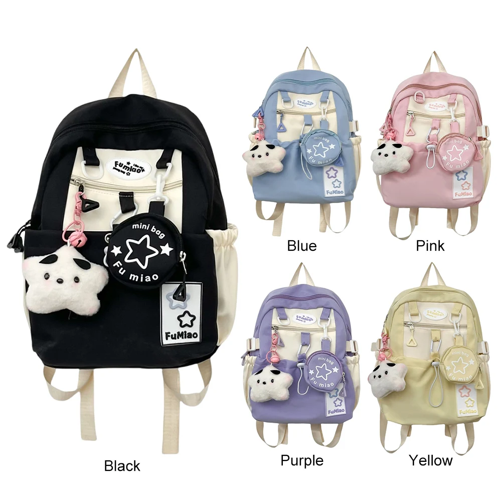 حقيبة كمبيوتر محمول لطيفة وجميلة مع حقيبة ظهر عصرية للسفر لطلاب المدارس الثانوية