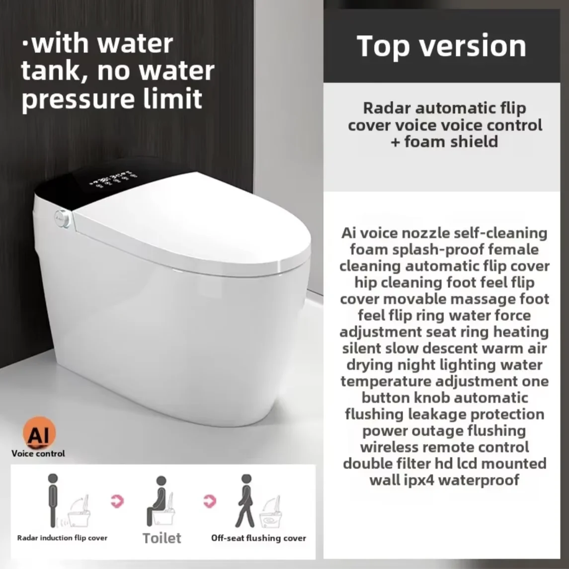 Smart toilet toilet fully automatic integrated