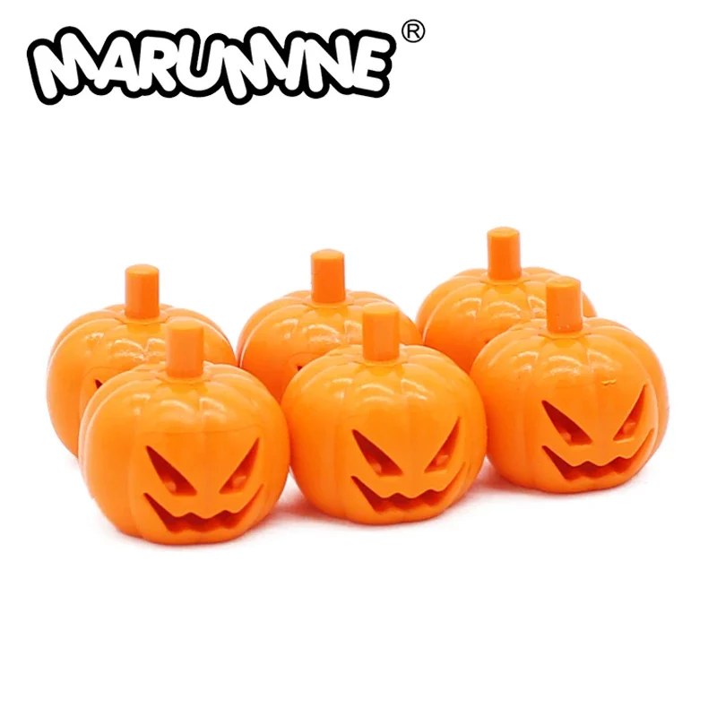 

Marumine MOC 80PCS Halloween Pumpkin Ghost Face Bricks Blocks Parts 20693 Compatible Classic Building Accessories Models Kit Toy