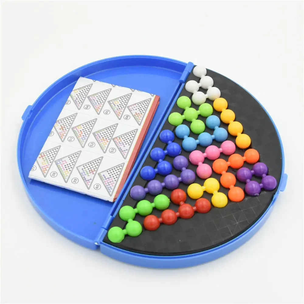 180 チャレンジ IQ 3D パズルボードゲームクラシックピラミッドプレートパール論理心子供のためのピラミッドビーズモンテッソーリおもちゃギフト
