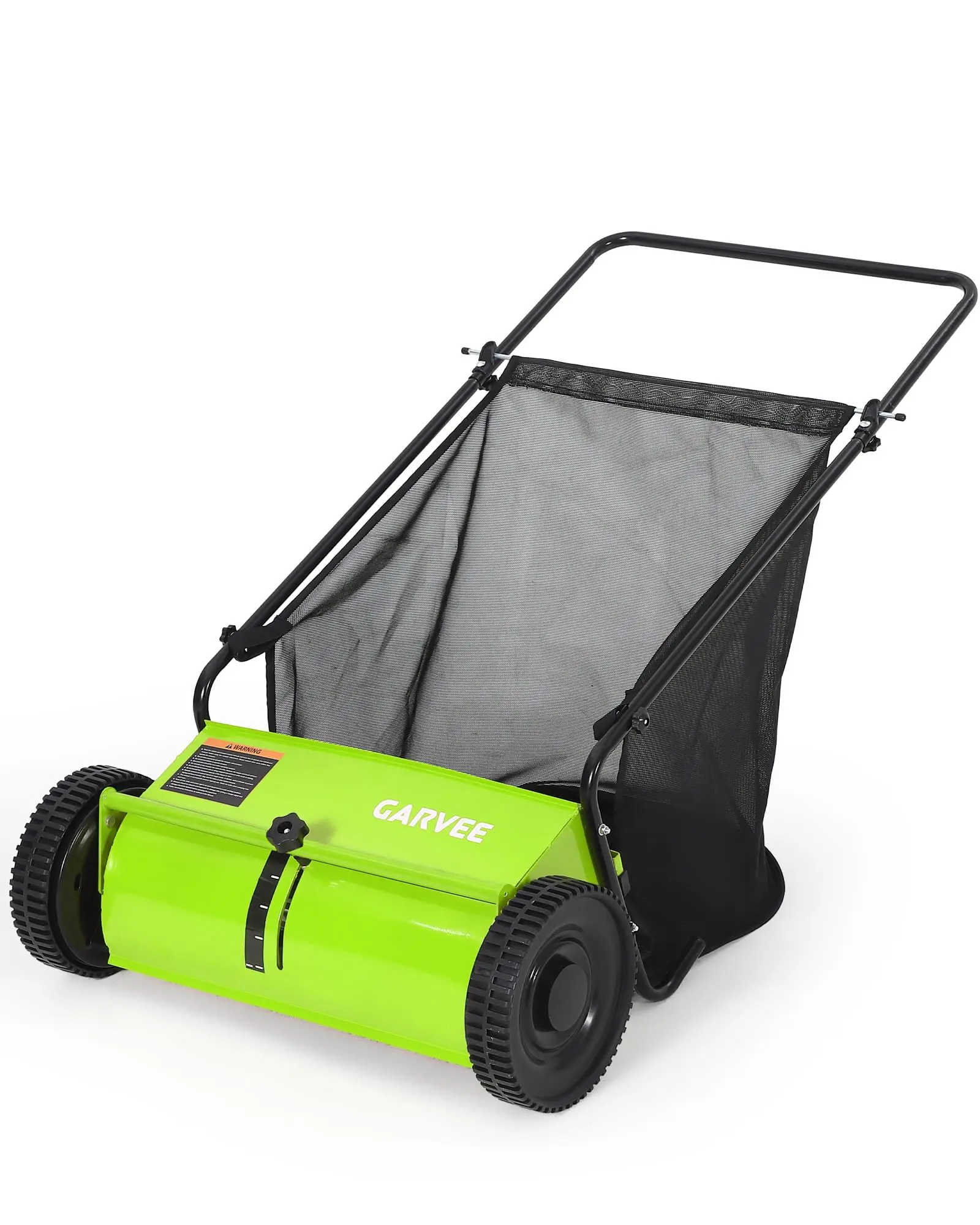 21 Inch Push Lawn Sweeper With 6 Cu Ft Carrier Adjustable Height 5 1 Gear Ratio Heavy Duty Leaf And Grass Collector For Yard Driveway And Patio