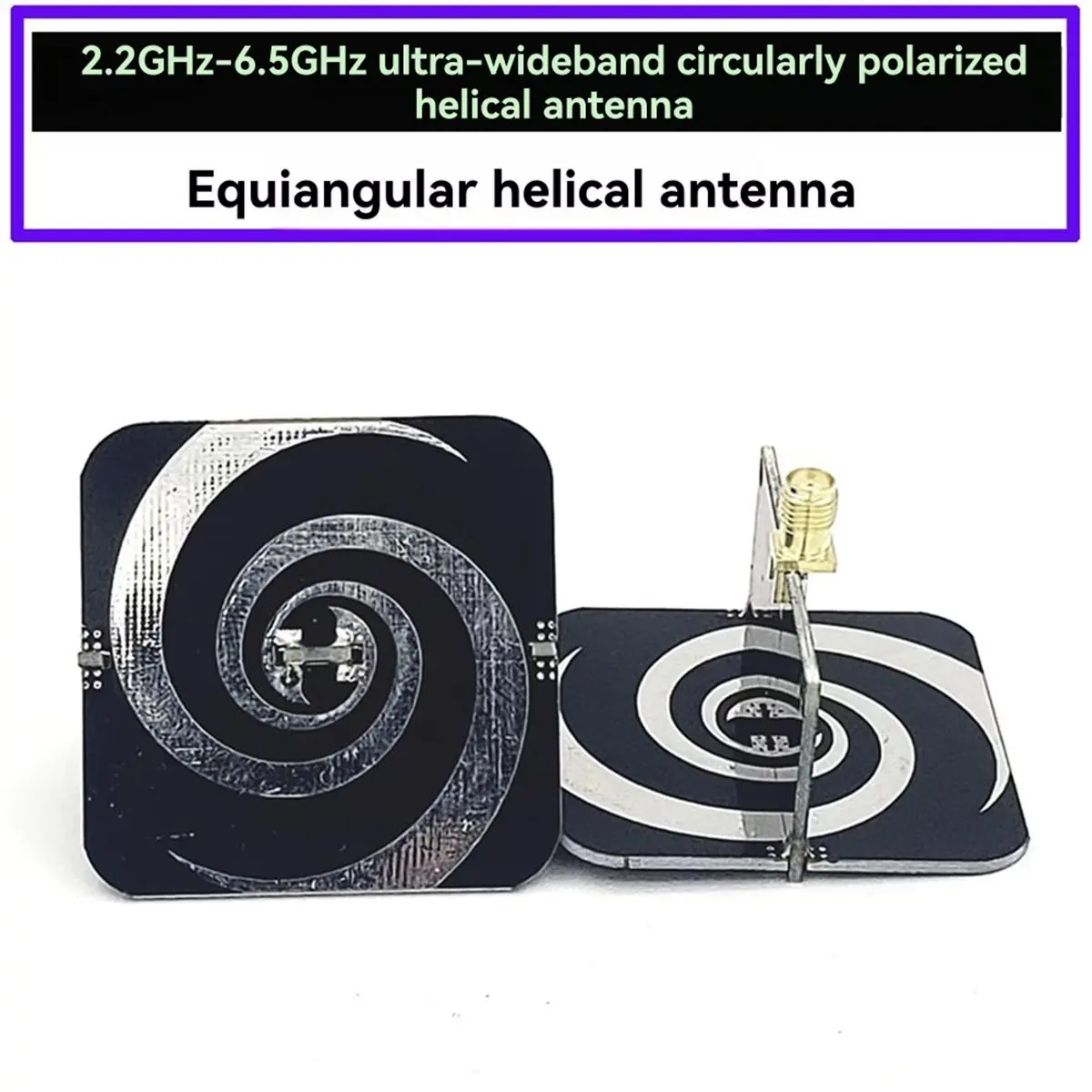 X14A& UWB Ultra-Wideband Helical Antenna 2.2GHz-6.2GHz Low Dispersion Circularly Polarized External Thread Internal Hole Right