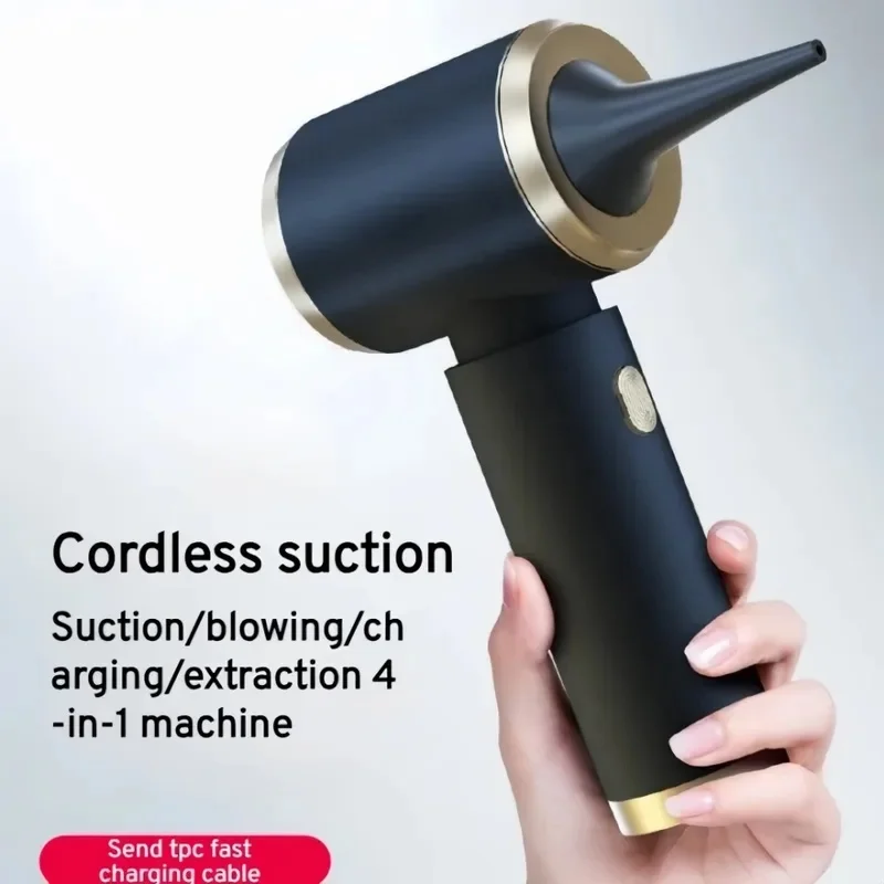 1 Set Strong Car Vacuum Cleaner Wireless Charging Handheld Suction Blowing All-in-one Machine for Household Car Cleaning Tools