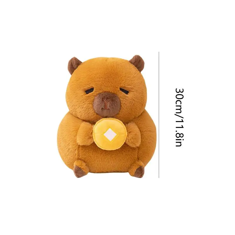 Capybara Stuffed Pillow Cartoon Stuffed Pillow Doll Decor Plush Animal Toy with Rich Expression for Living Room Kid's Room Car