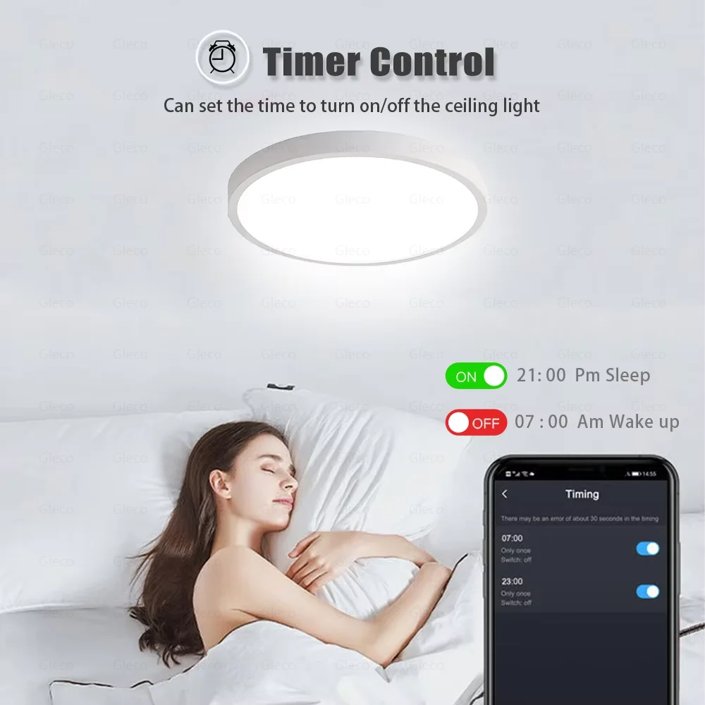 Tuya Zigbee 3.0 Smart Ceiling Light Wifi RGBCW Led Ceiling Lamp Livingroom Home Decoration Smart Lamp For Alexa, Google Home