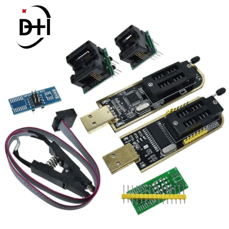 CH341A XTW100 24 25 Series EEPROM Flash BIOS CH341 USB Programmer Module + SOIC8 SOP8 Test Clip For EEPROM 93CXX / 25CXX / 24CXX