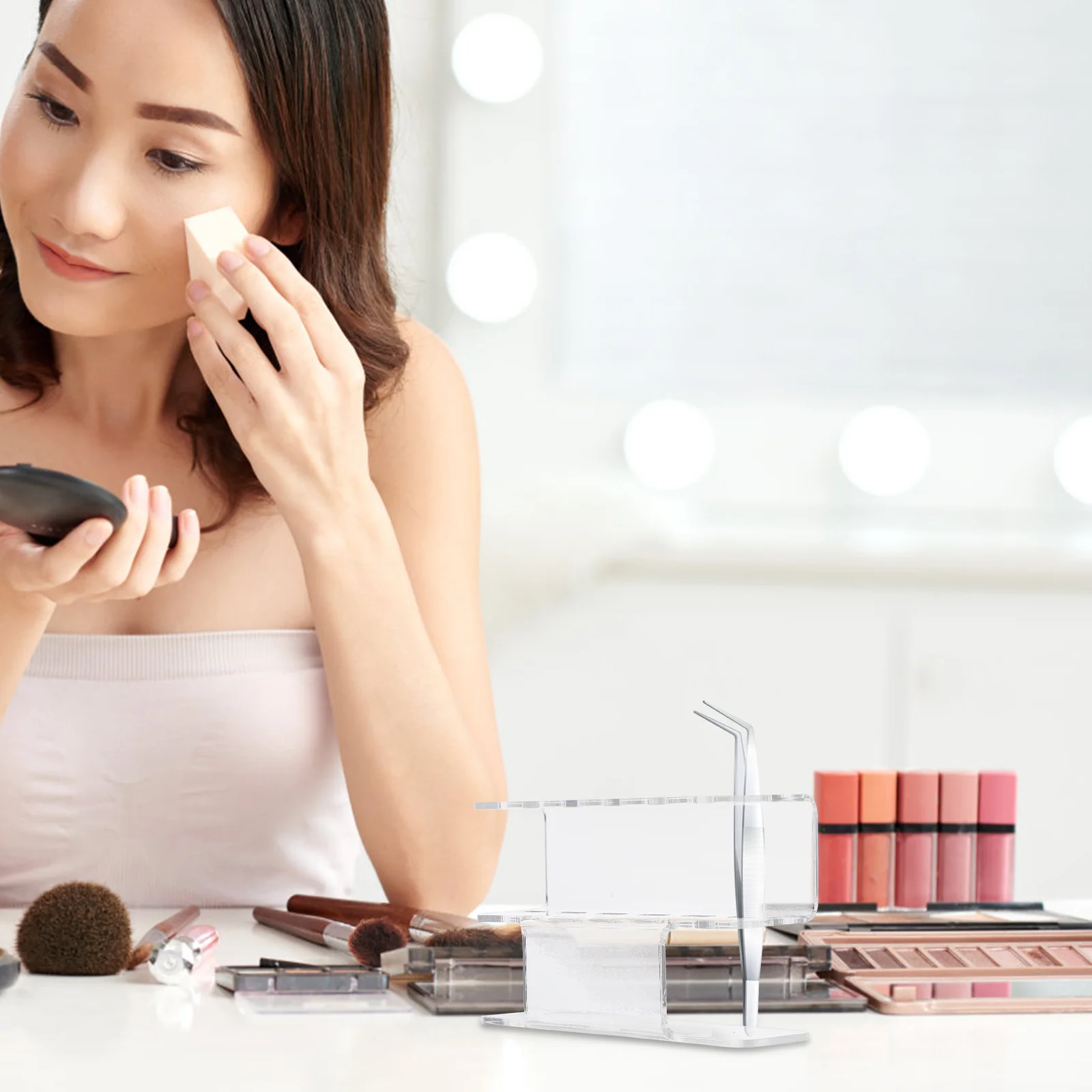 1 Stuks Wimper Pincet Display Houder Acryl Opbergrek Duurzaam Organizer Stand Professionele Thuisgebruik Wimper Extension