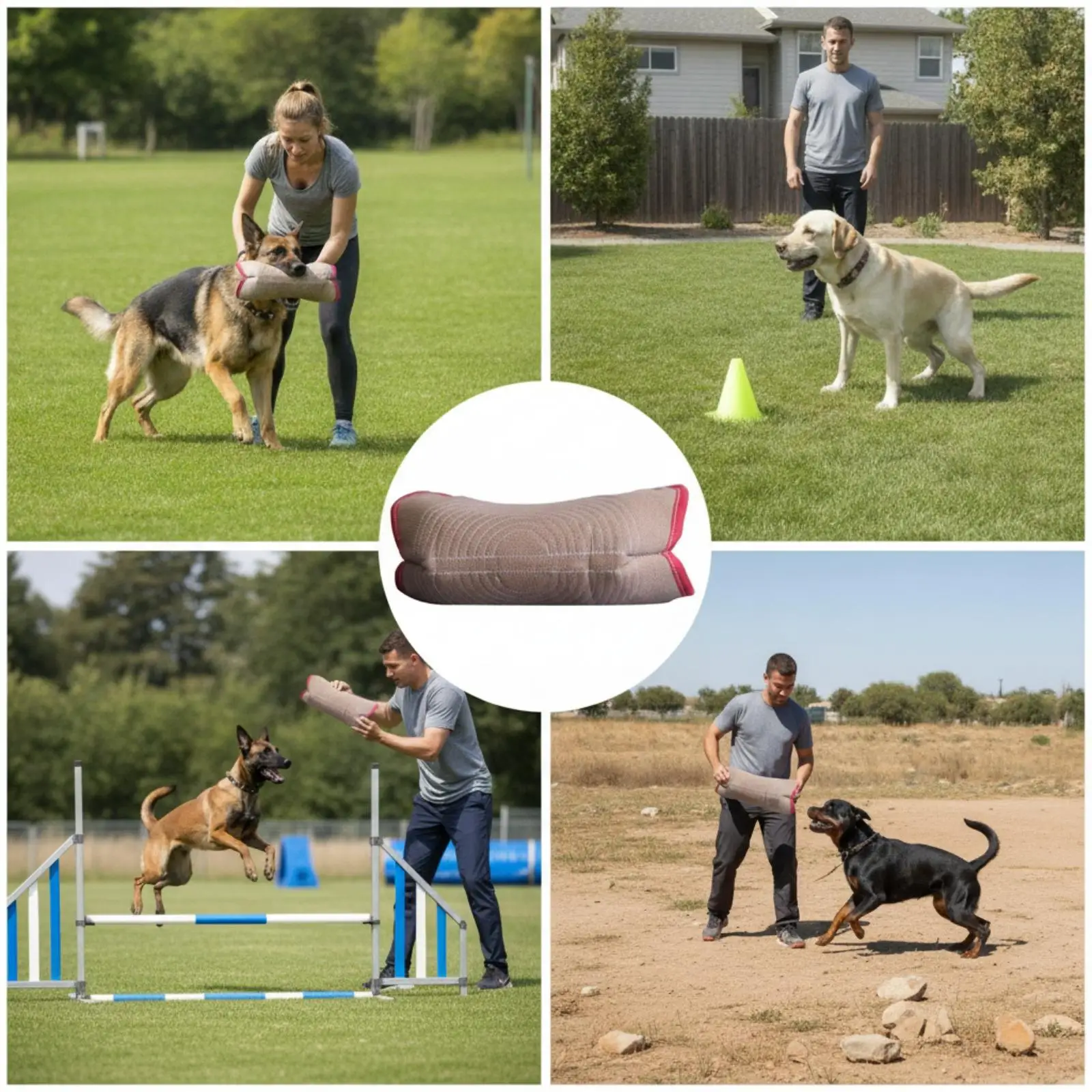 Dog Bite Target with Padded Ergonomic Handle for Confident Strike Training Fine Linen K9 Obedience Tool for Handlers