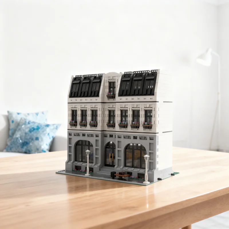 

5354pcs MOC Luxury Car Dealership Modular Streetscape Model Building blocks Construction Christmas gifts toy creative DIY idea