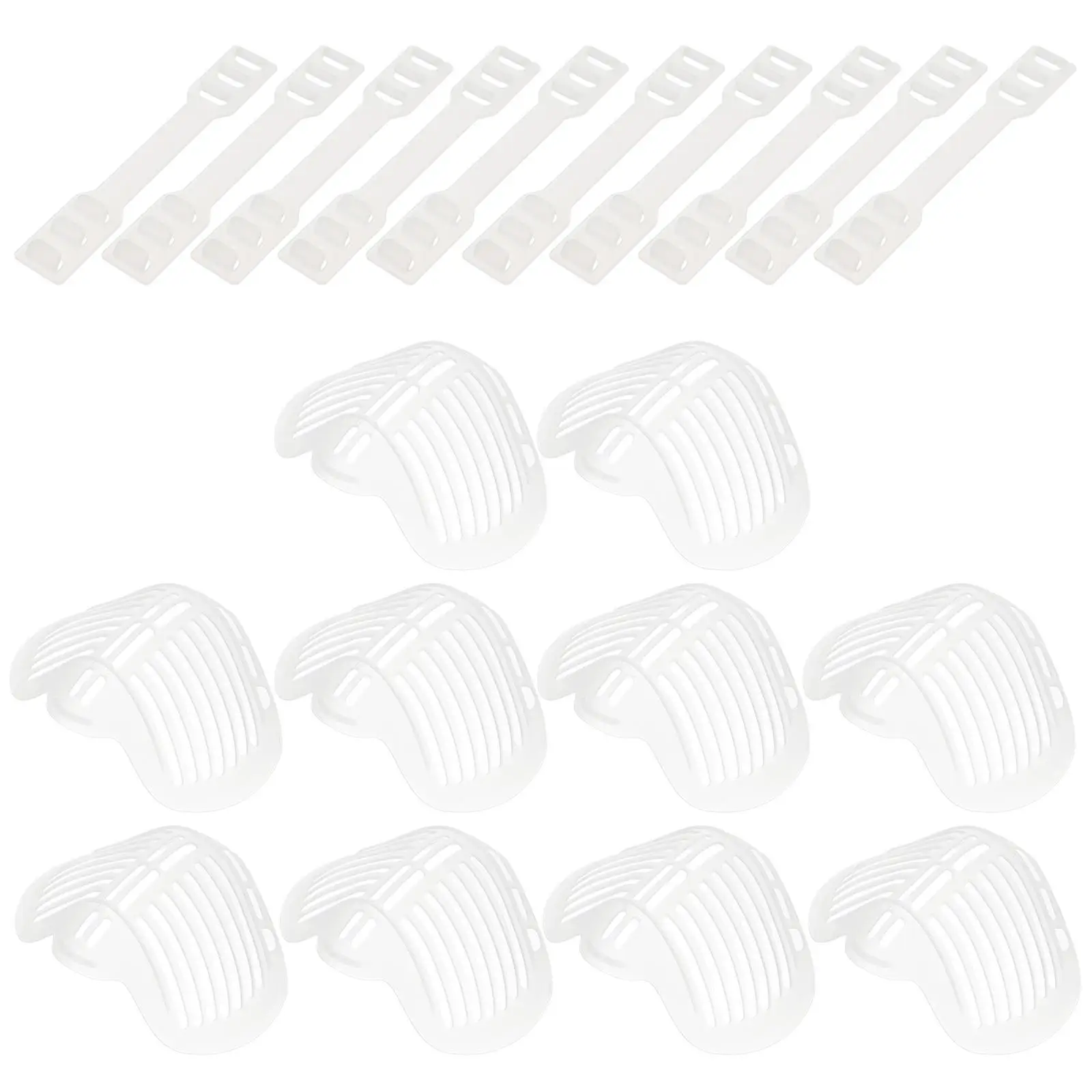 10 set Mask Inner Support Frame 3D Face Bracket Extension Band Belt Mask Extender Strap Plastic Adjustable For Women Kids