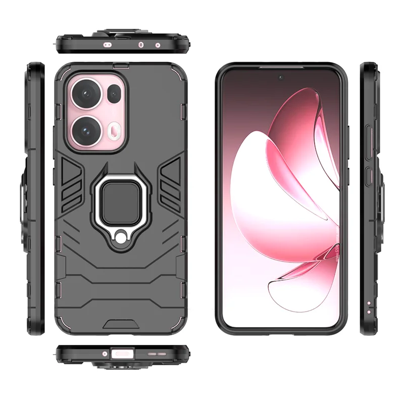 For Oppo Reno 13 Pro Reno13 Case Magnetic Ring Stand Holder Phone Case For Reno13Pro Reno13 Pro 5G Shockproof Armor Back Cover