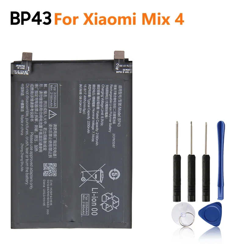 

Аккумулятор BP49 для Xiaomi Redmi Note 11 Pro + Redmi K40S Mix 4 Mix4 BP43 BP47 Аккумуляторы для телефона 4500 мАч