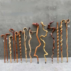 Head cane, elderly cane, crutch, natural lemon fruit, solid wood, mahogany cane, high-end