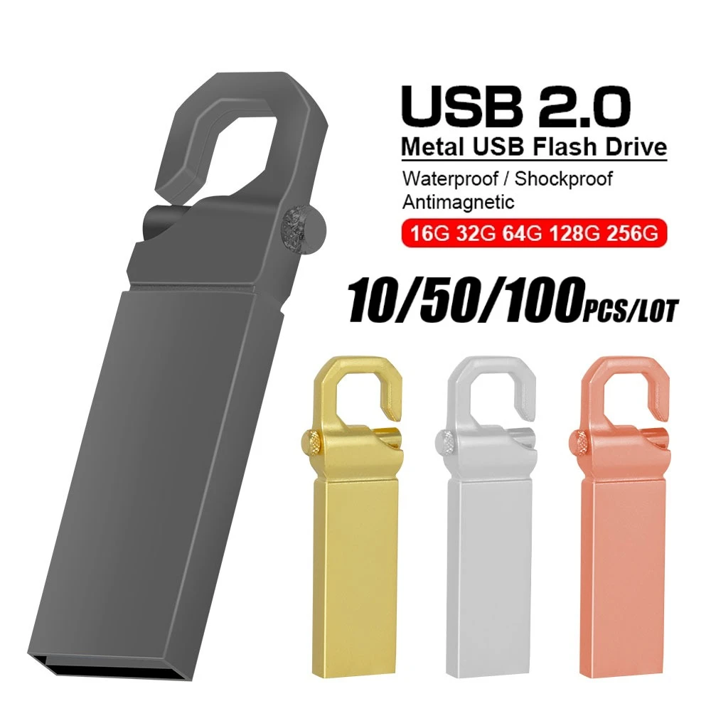 

Hight Quality10/50/100Pcs Lot Flash Drive Print Logo Pen Drive U Disk Customized Logo USB 2.0 16GB8GB4GB Memorias Usb Business