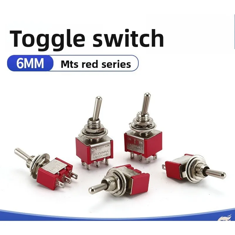 6MM Button Switch MTS-101/102/103/202/203 Bakelite Silver Dot Mini Rocker Toggle Switch