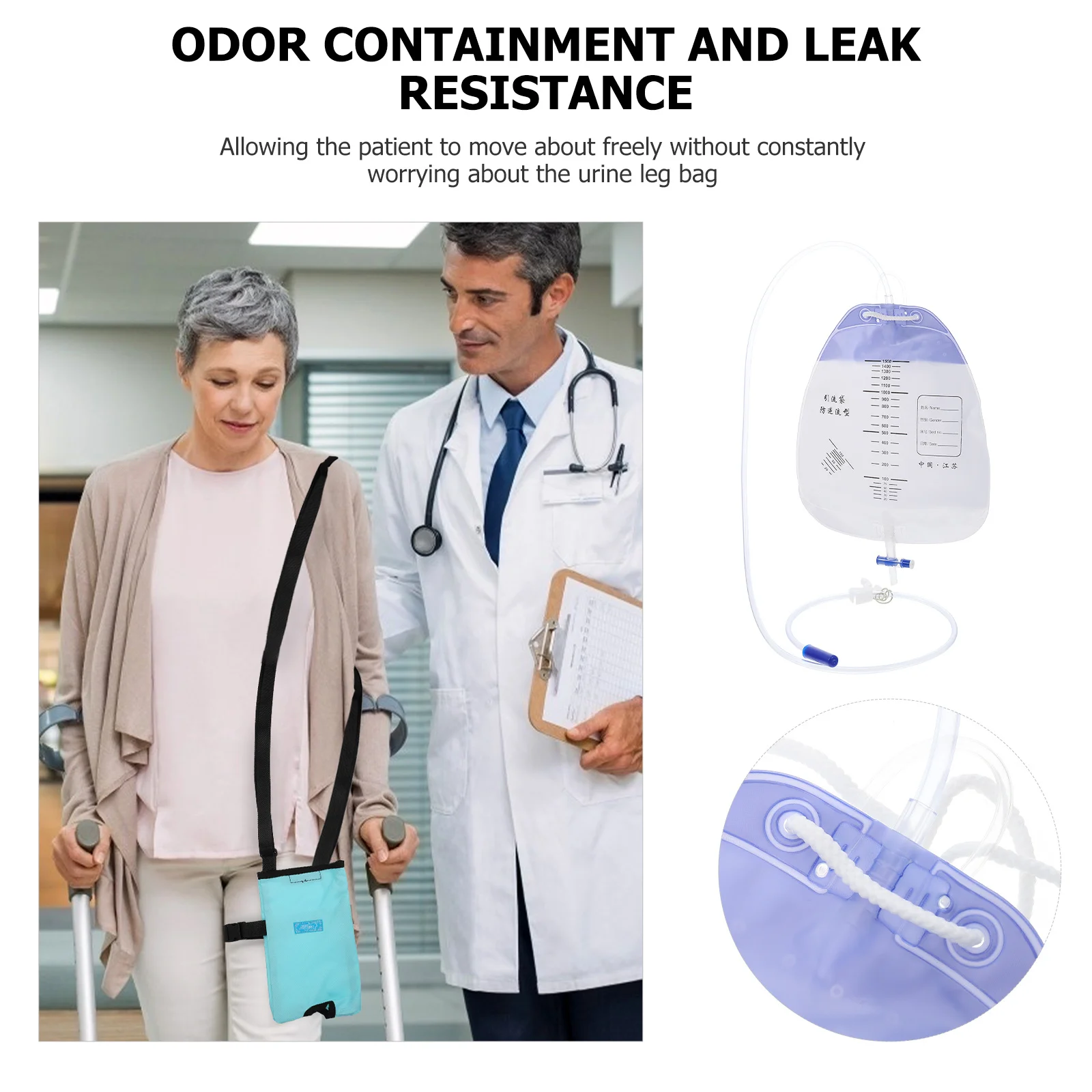 

2pcs Anti-Backflow Urine Bag Disposable For Patients Portable Collection Device For Travel Wheelchair Bed Pvc Urine Holder