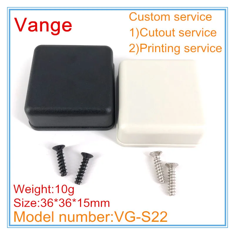Vange صندوق توصيل كهربائي 36*36*15 مللي متر ABS البلاستيك لتقوم بها بنفسك الضميمة