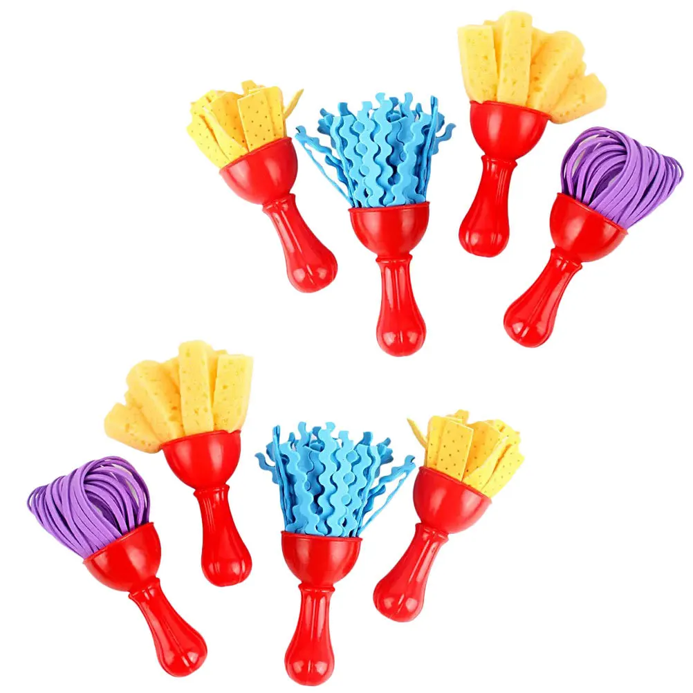 

8Pcs Drawing Sponge Brushes Watercolor Painting Set Handle DIY Picture Supplies Compact Portable Design Painting Brush