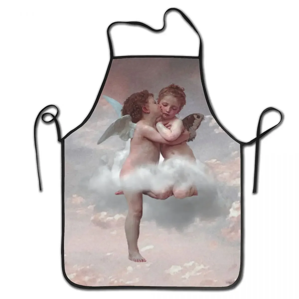 Angel Kiss In Clouds Bib Aprons Men Women Unisex Kitchen Chef Renaissance Painting Tablier Cuisine for Cooking Baking Gardening