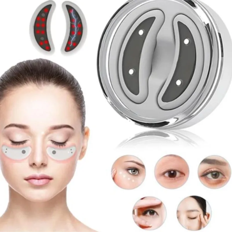 

Electric Microcurrent RF Eye Mask Mini Patch Hydrogel EMS Massage Device Reduce Wrinkles Puffiness Dark Circles Relieve Fatigue