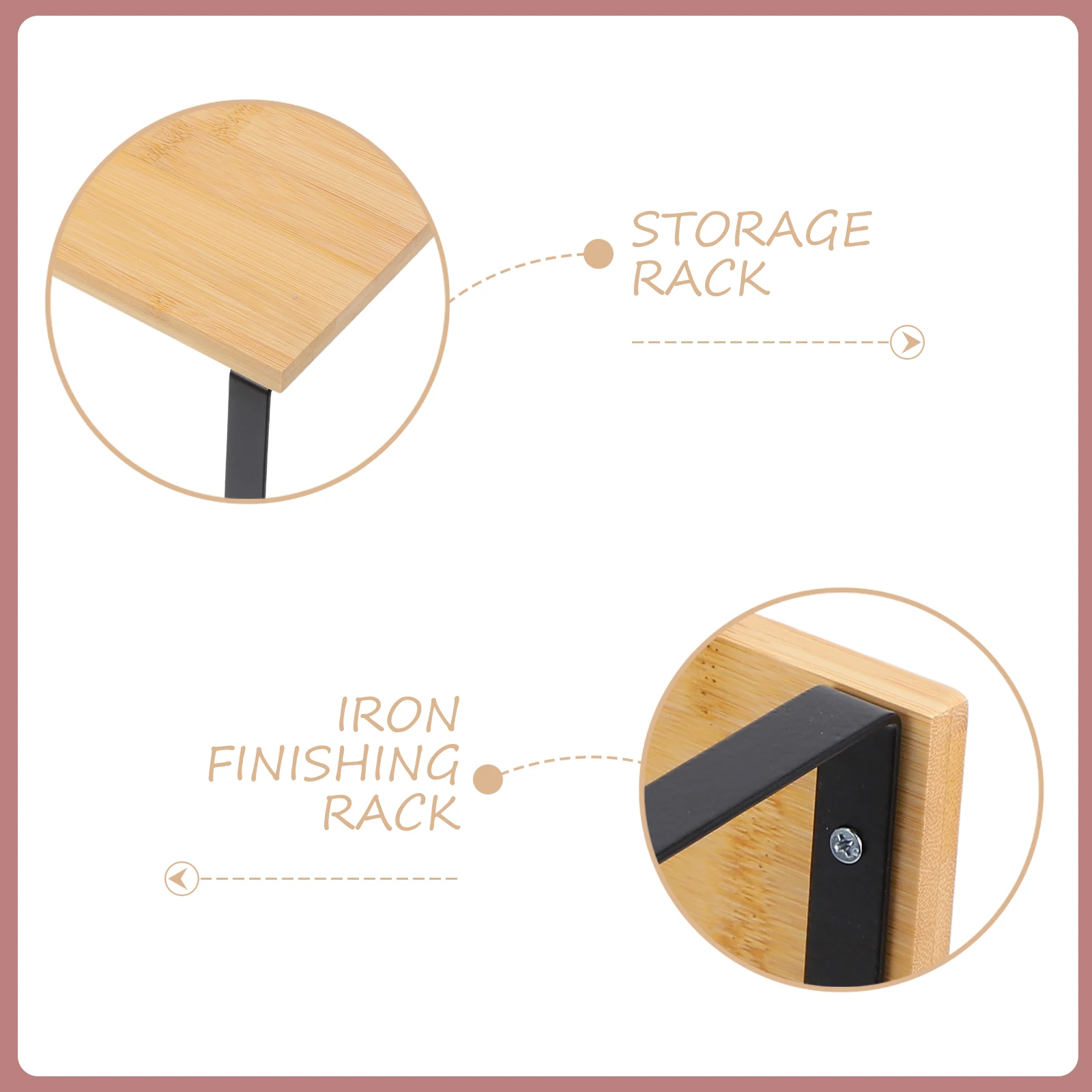 

Countertop Spice Rack Metal Frame Wooden Storage Shelf Adjustable Kitchen Cabinet Organizer Rack for Kitchen Double-Layer Shelf