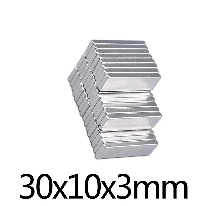 30x10x3mm block Powerful N35 Magnets 30mmX10mm Sheet Permanent Magnet 30x10x3mm Strong Neodymium Magnetic 30*10*3 mm