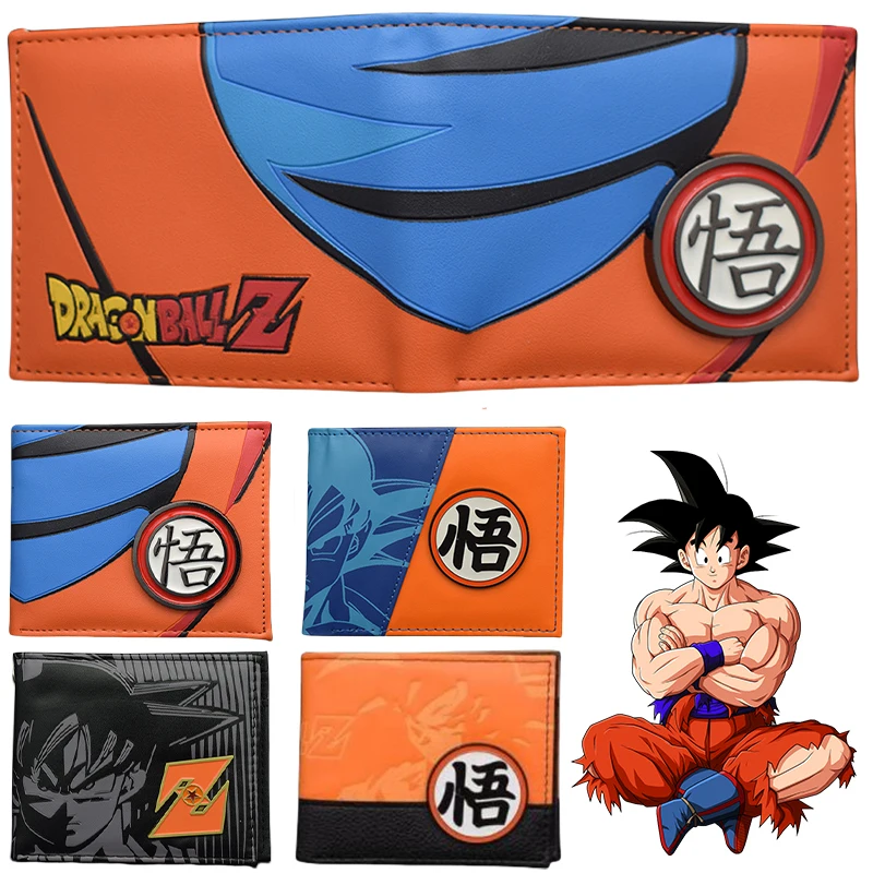 

Dragon Ball Son Goku Cartoon Pu Wallet Anime Men Fashion Coin Purse Bag License Credit Card Holder Foldable Money Short Wallet
