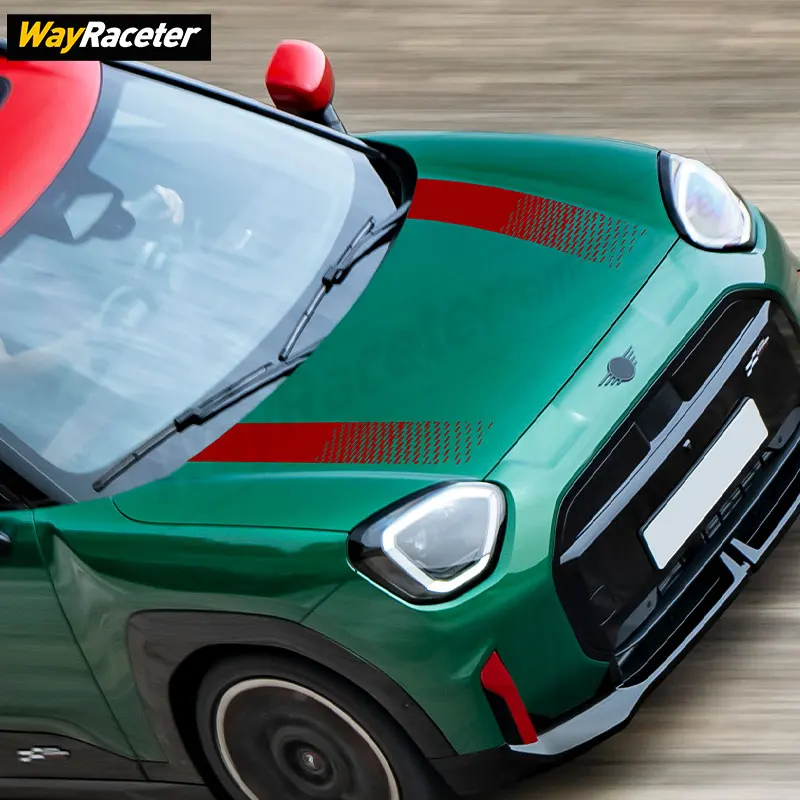 Edition John Cooper Works Trim Graphics Vinyl Decal Hood Bonnet Stripes Sticker For MINI Aceman JCW J05 2024 2025 Accessories