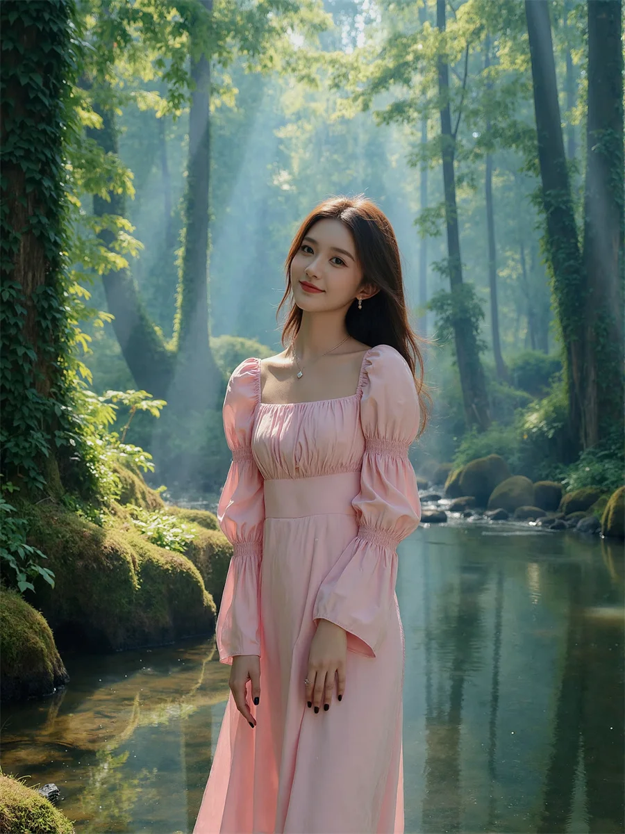 Robes de soirée pour femmes, élégantes, col carré, plis, soie soyeuse, Satin, mousseline de soie, gaze, Tulle, maille transparente