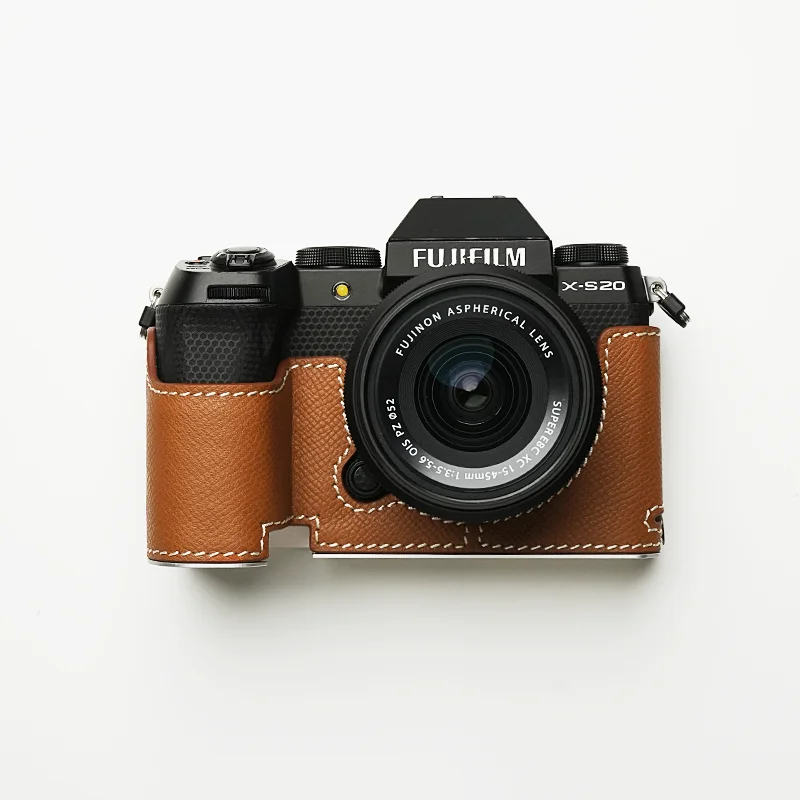 Mr.Stone XS20 camerabehuizing beschermhoes cover accessoires voor Fujifilm X-S20 camera handgemaakt echt leer