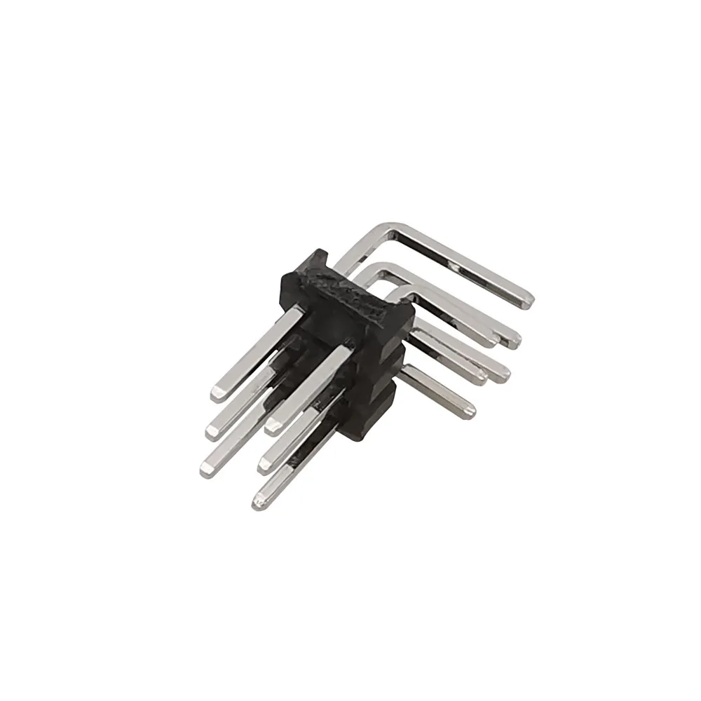 10Pcs Double Row 2.54mm Curved Needle Right Angle Pin Header Connector 2x2/3/4/5/6/7/8/9/10/12/20/40Pin For Arduino