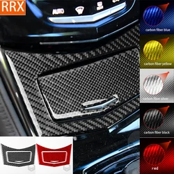 For Cadillac Ats 2013-2019 Dashbaord Storage Box Panel Set Cover Tuning Parts Soft Real Carbon Sticker Car Interior Accessories