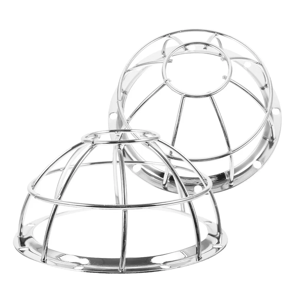 

2Pcs Smoke Protective Cover Stainless Steel Hollow Cage Shield for Residential Commercial Use Guard Cover