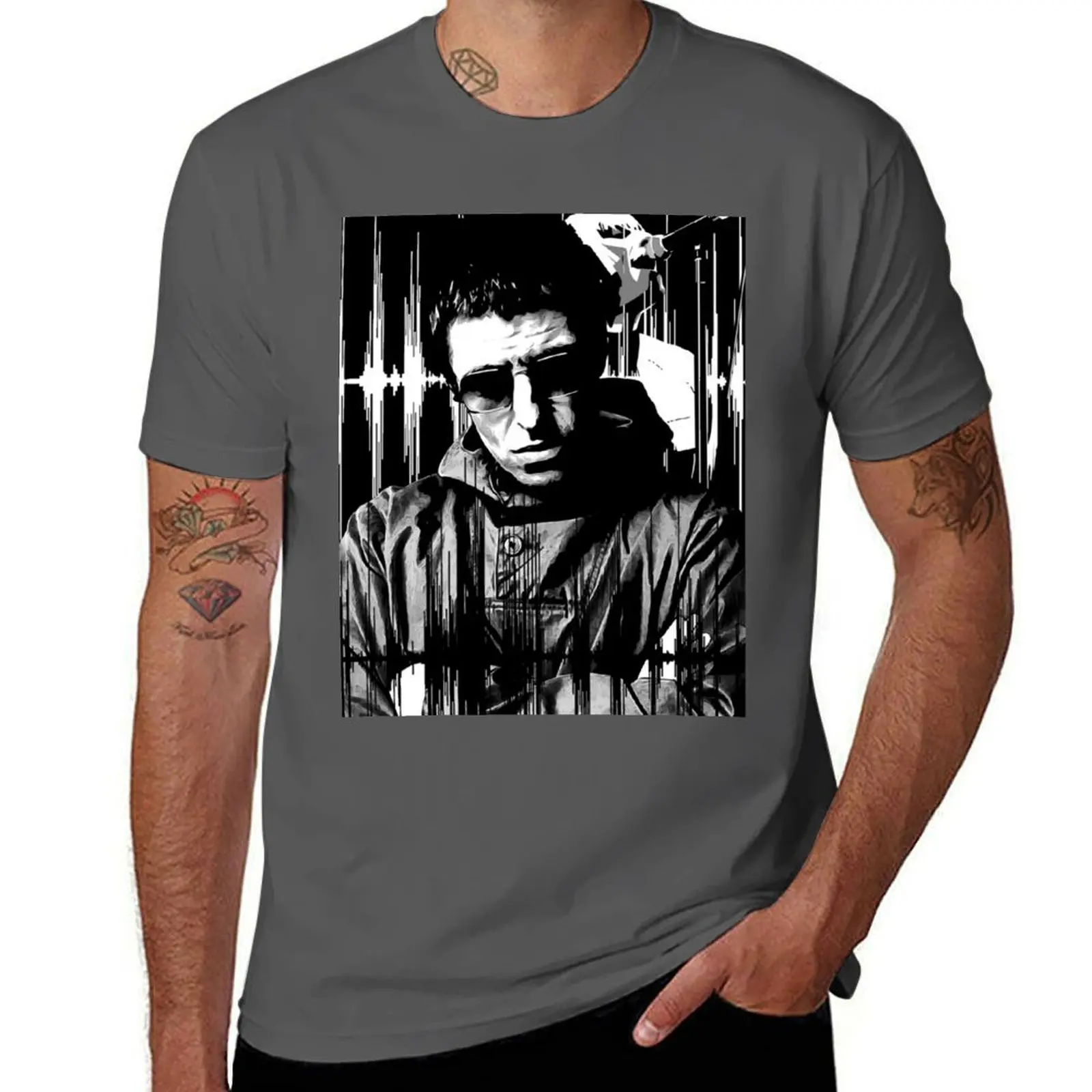 

Liam Gallagher Art T-Shirt Anti-Fade Casual Tee Shirt