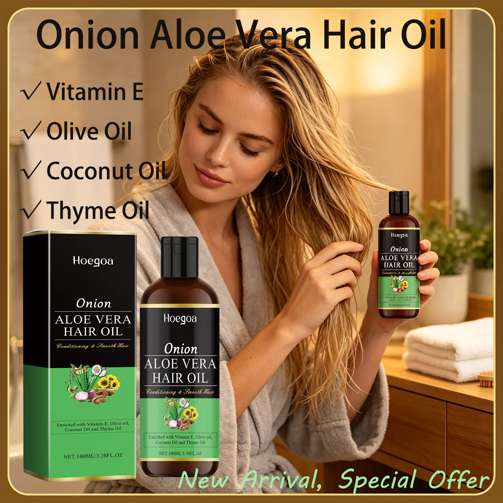Hair Care With Aloe Vera - HOEGOA 100mL Onion Aloe Vera Hair