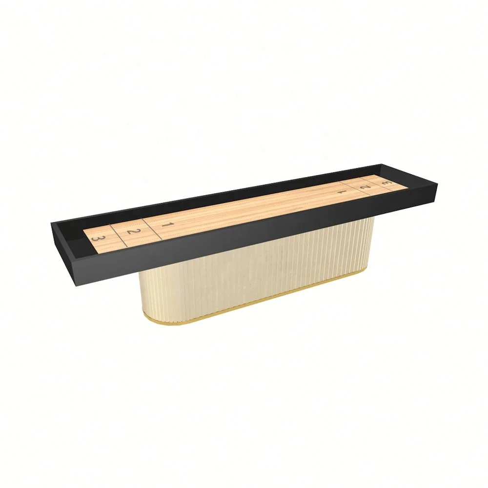 Luxury Modern Design Indoor Home Use Full Size Shuffle Board Table for Sale Custom Solid Wood Shuffleboard Table with Cover