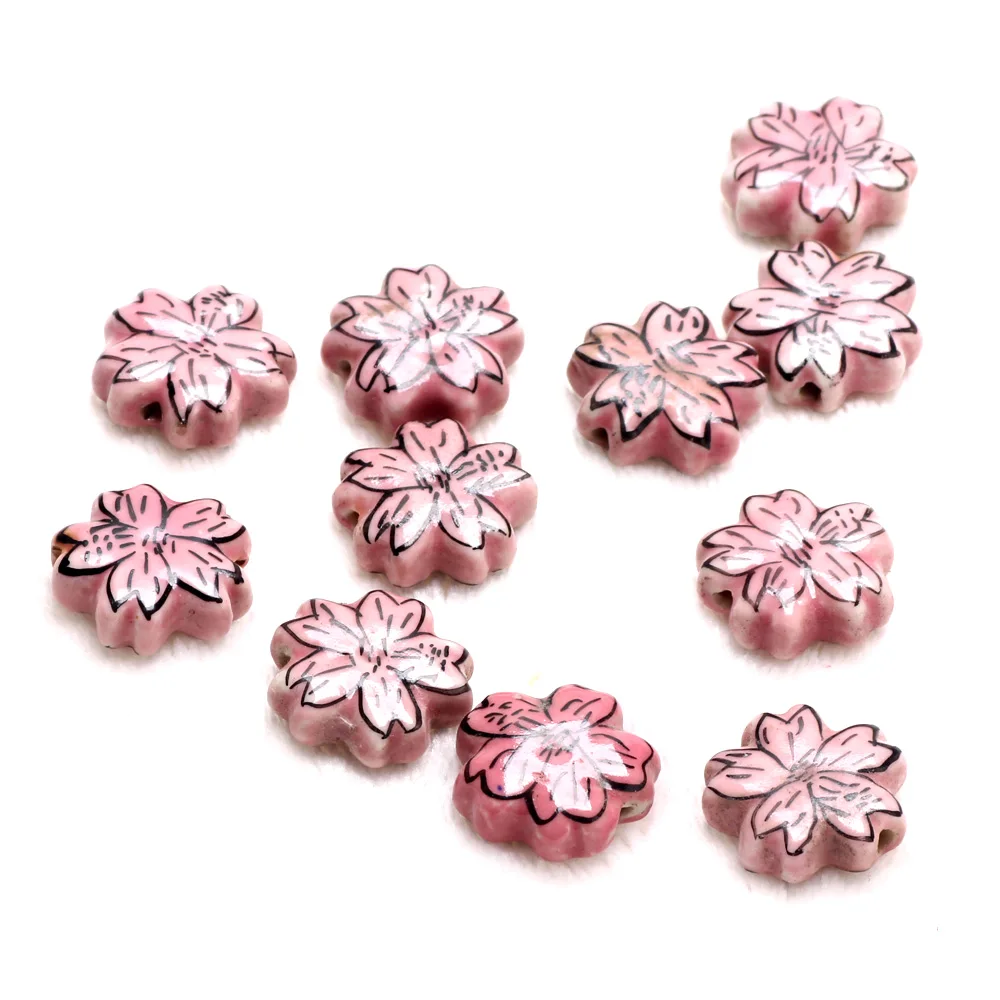 5PCS/Lot Ceramic Small Flowers DIY Necklace/Bracelet/Earrings Making Jewelry