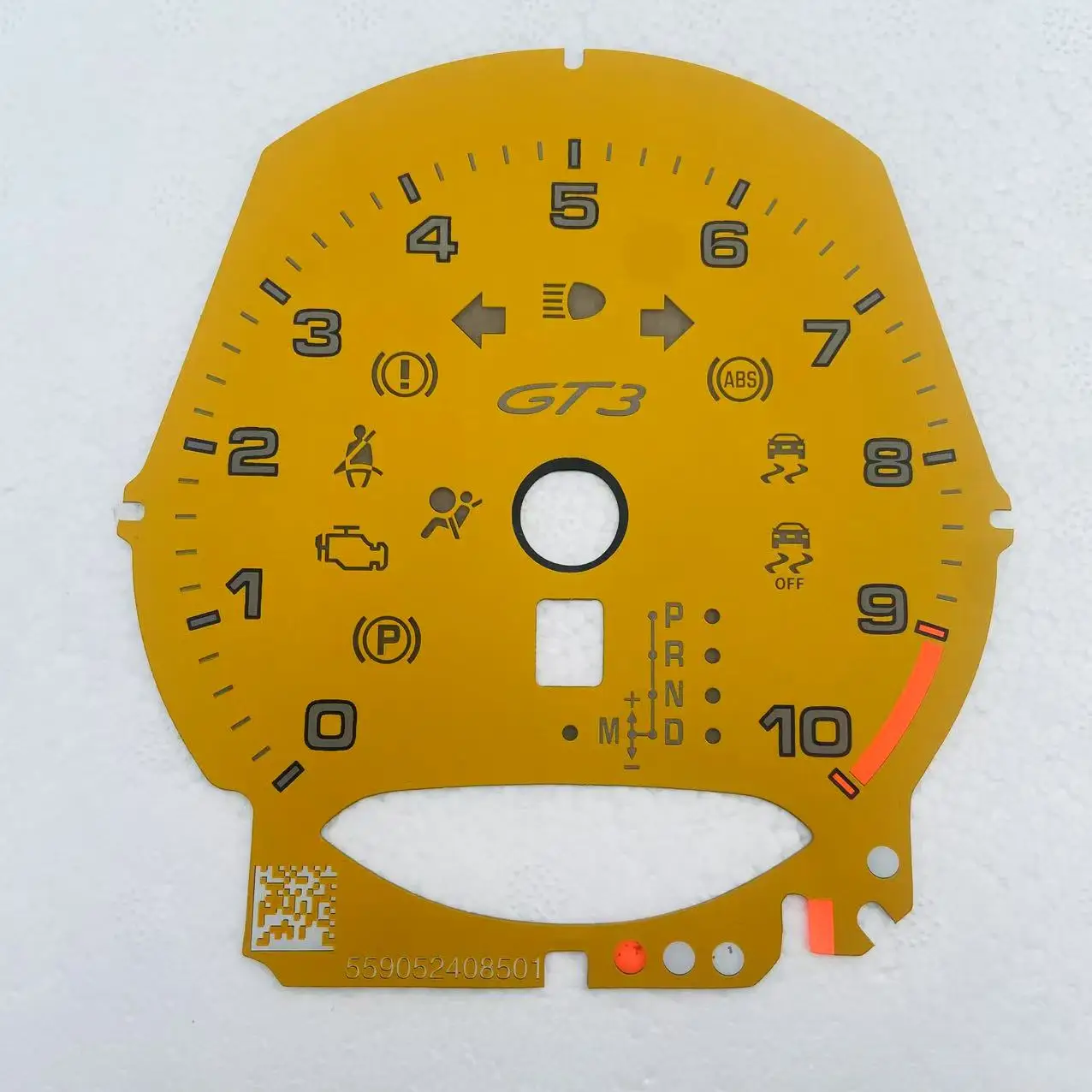 

Counter Cluster Faces For Porsche 911 991 GT3 PDK Instrument Gauge Face Dial - Guards Yellow350KM/H 10000RPM