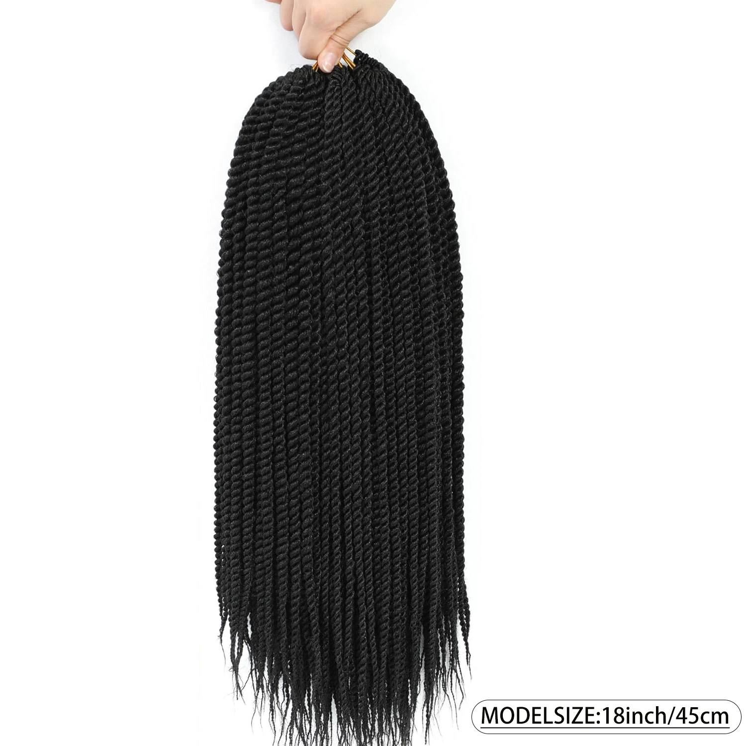 Senegalese Twist Gehaakt Haar-18 Inch Synthetische Senegalese Twist Gehaakte Vlechten Voor Vrouwen Mensenhaar, Voorluste Gehaakte Vlechten