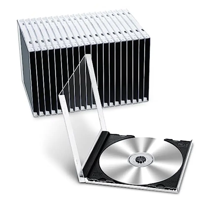 A36T-25Pcs 10.4 Mm CD Jewel Cases CD Case DVD Cover Protection Replacement DVD Case For Protection Replacement