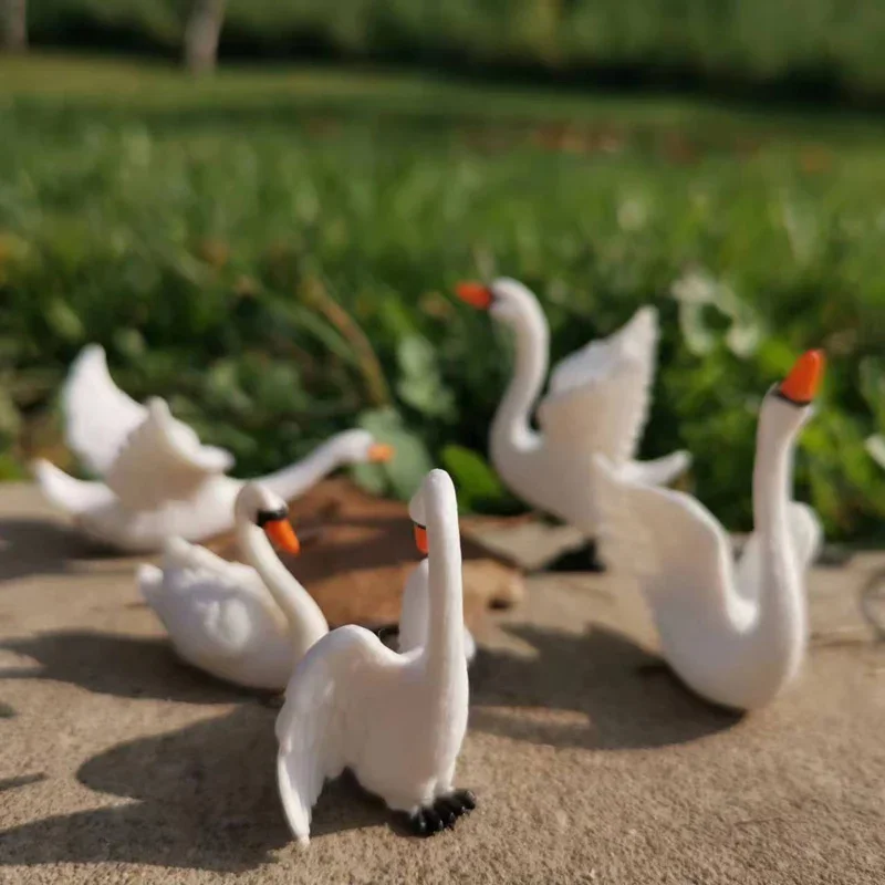 الجنية حديقة غنوم ، أوزة سوان ، بيت الدمية ، مصغرة ، الجنية ، تررم ديكور ، الحرف اليدوية ، diy بها بنفسك اللوازم ، جديد ، 5 قطعة #2