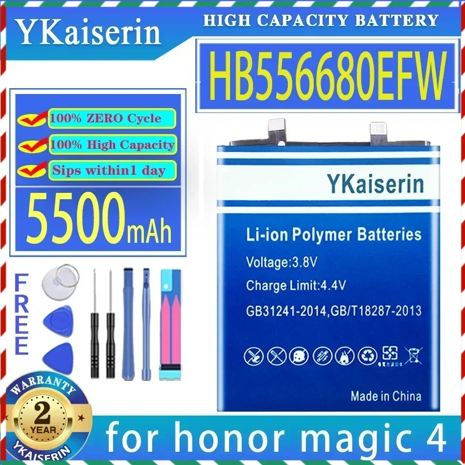 

YKaiserin 5500mAh Replacement Battery HB556680EFW for honor magic 4 magic4 Mobile Phone Batteries