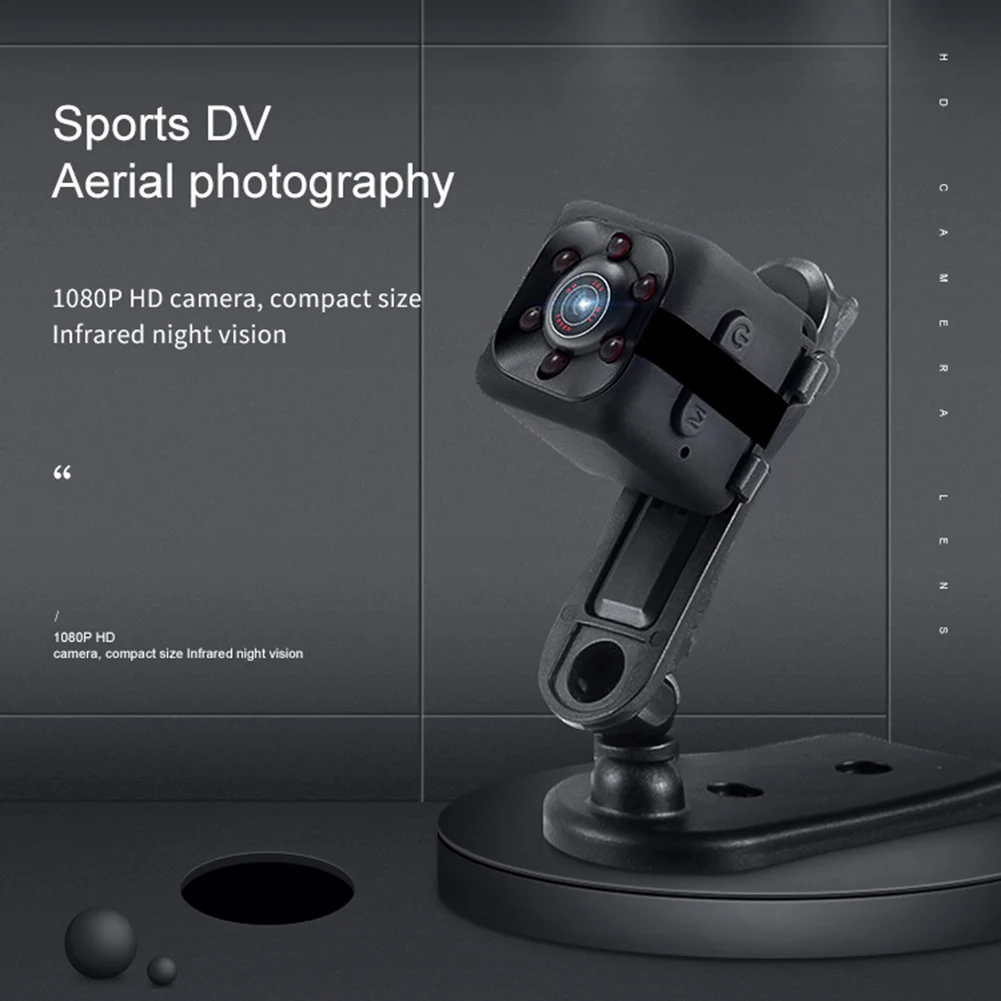 كاميرا مربية صغيرة عالية الدقة كاميرا فيديو صغيرة محمولة عالية الدقة 1080P 200mAh للرؤية الليلية تسجيل الفيديو كشف الحركة للمنزل في الهواء الطلق