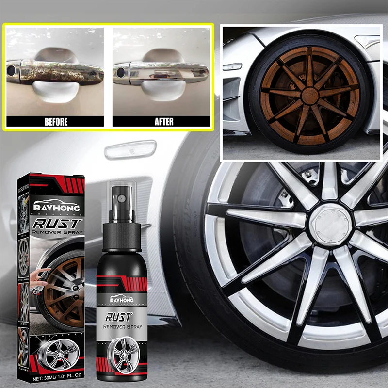 

30ML Car Wheel Rust Remover Paint Rust Cleaner & Maintenance Spray Stain Remover & Shine Prevent Corrosion Car Cleaning Tools