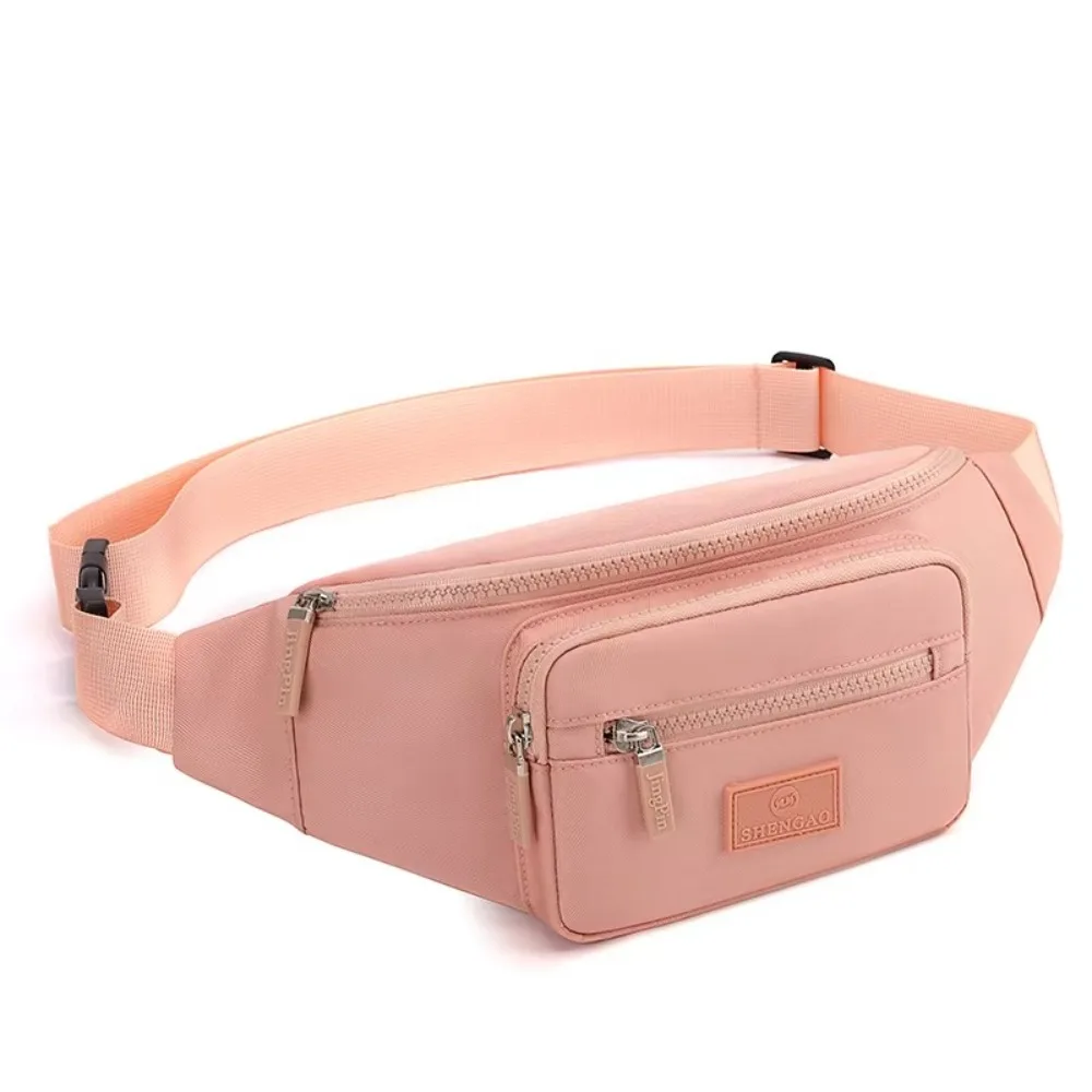 

Oxford Chest Bag Large Capacity Multi-Pockets Waist Pack Anti-theft Solid Color Business Cashier Wallet for Outdoor Travel