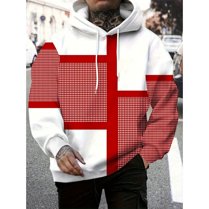 

Loose Fit Printed Men's Hoodie Comfortable Unisex Sweatshirt Spring Fashion Casual Streetwear No Brand Registered Trademark