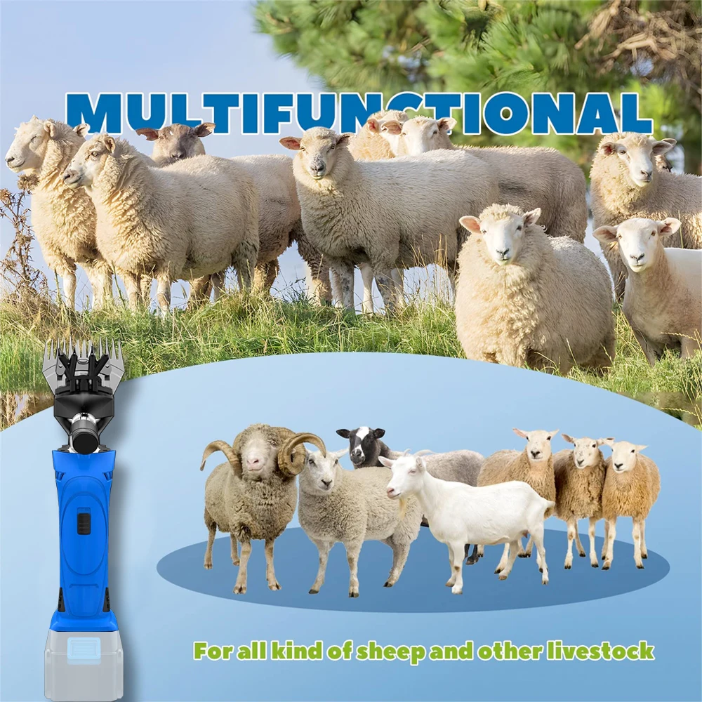 Wireless Electric Sheep Pet Hair Clipper Shearing Kit Shear Wool Cut Goat Pet Animal Shearing Supplies Farm Cut Without Battery